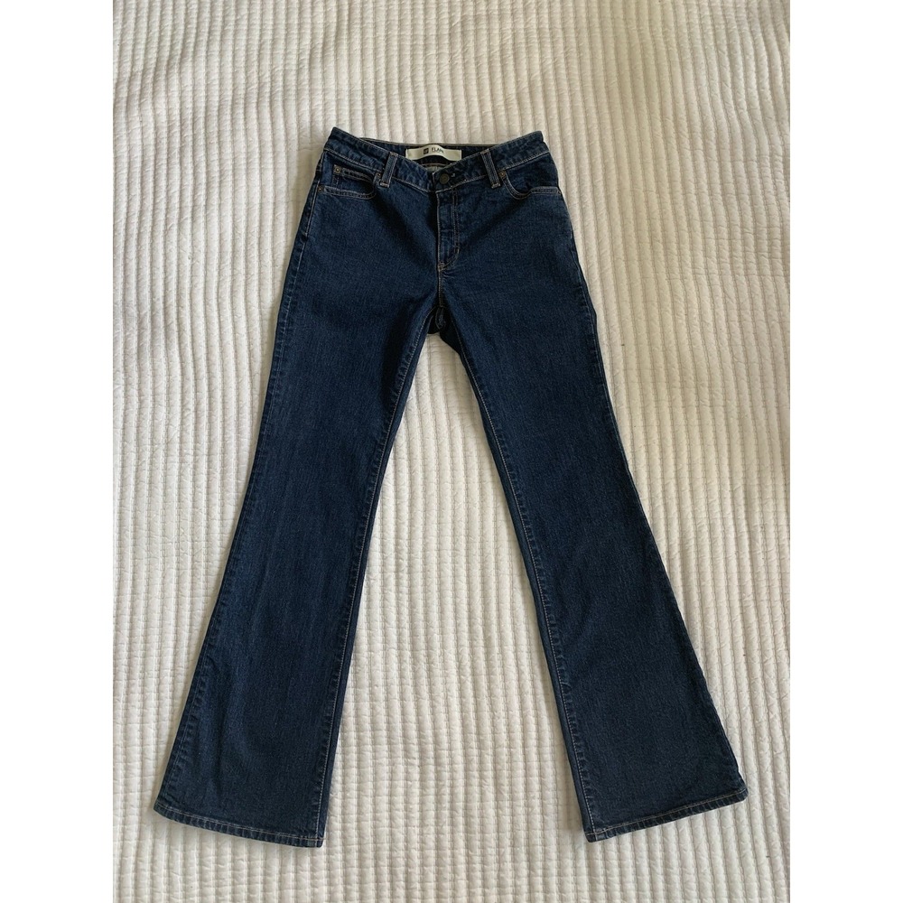 Gap Flare Stretch Jeans Women's 6 Reg Dark Wash 32 Inch Inseam Y2K Style